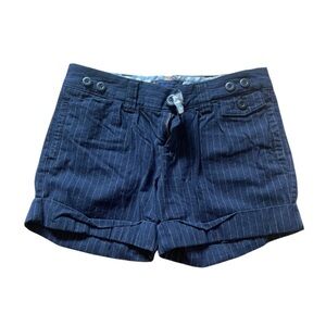 American Eagle Outfitters Pinstripe Shorts in Navy